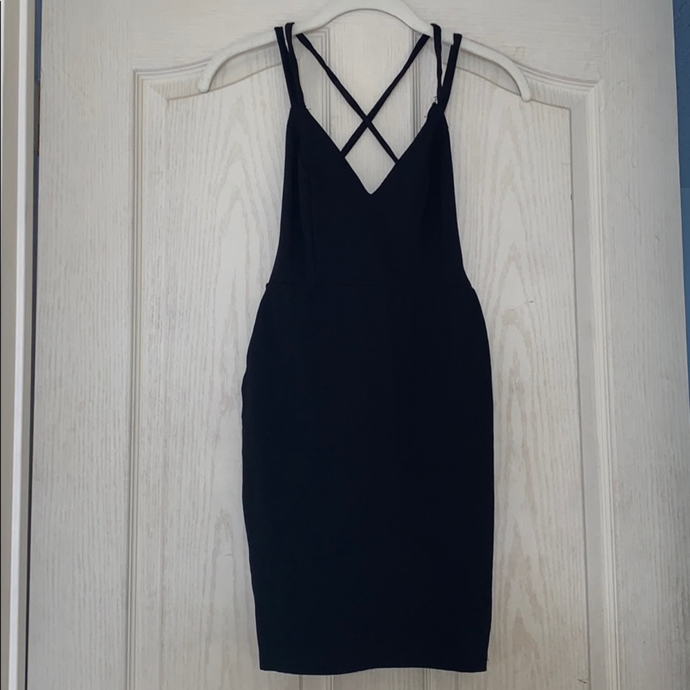 Black tight fit dress